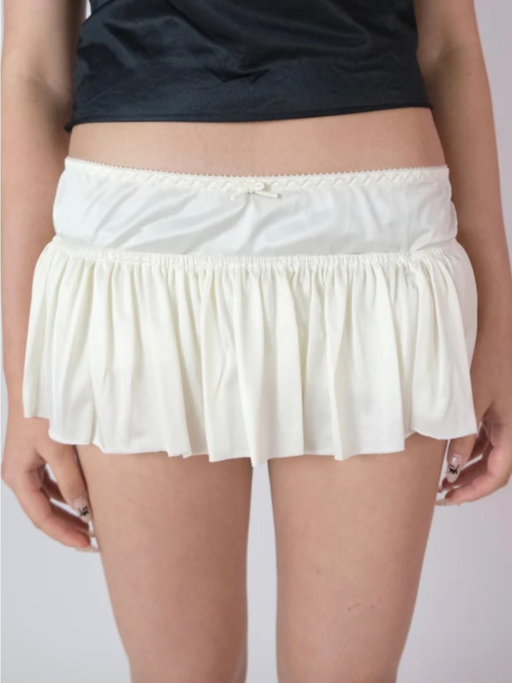 NWT Cherry Knots Vanilla Ribbon Micro Skirt